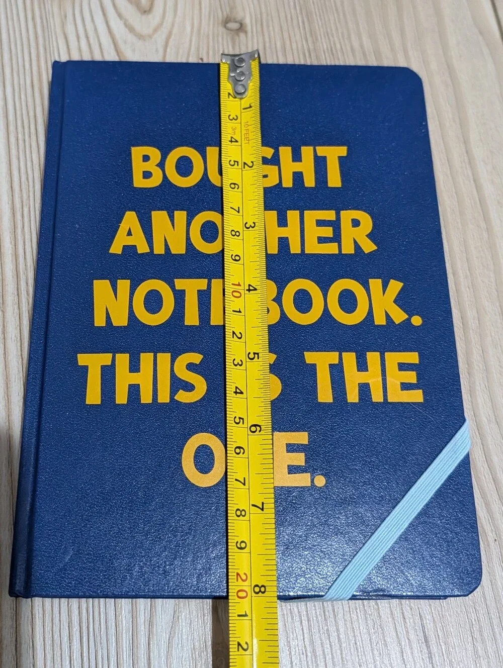 Custom Blue 'Bought‎ Another Notebook' Hardcover Journal with Gold Lettering